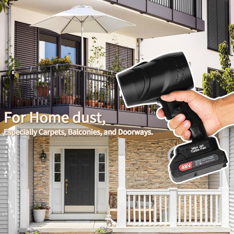 Turbo Jet Blower Cordless Super Power Air Duster Handheld Powerful Dryer for Car Dust Removal and Snow Removal Including Two Batteries